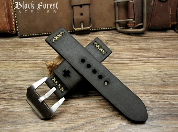 BF08 Swiss Ammo Style Handmade Vintage Strap 22mm/24mm/26mm/28mm – image 6
